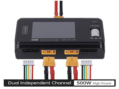 Toolkitrc M6d 500w 15a Dc Двухканальное Мини-зарядное Устройство С Питанием Для 1-6s Lipo Battery Fpv Drone